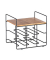 WENKO Weinregal Loft schwarz, braun 30,0 x 24,0 x 27,5 cm