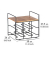 WENKO Weinregal Loft schwarz, braun 30,0 x 24,0 x 27,5 cm