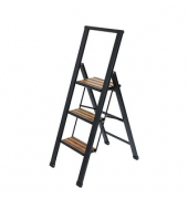 WENKO Klapptritt schwarz 3 Stufen, H: 119,0 cm