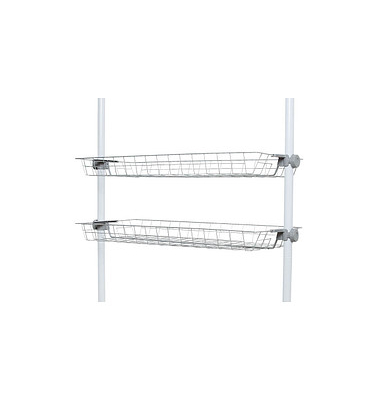 Herkules Ablagen für Garderobensystem grau 94,0 x 38,0 x 8,0 cm