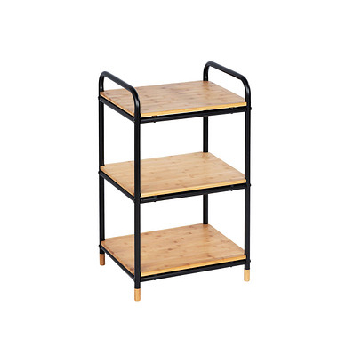 WENKO Beistellregal Loft braun, schwarz 42,0 x 33,5 x 69,0 cm