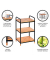 WENKO Beistellregal Loft braun, schwarz 42,0 x 33,5 x 69,0 cm
