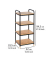 WENKO Beistellregal Loft braun, schwarz 42,0 x 33,5 x 94,5 cm