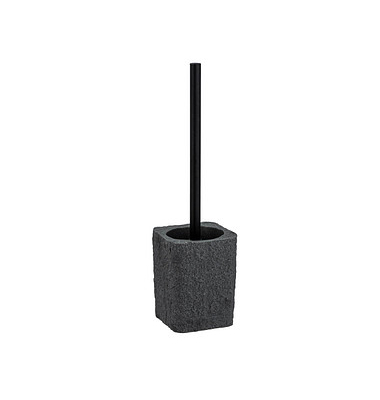 WENKO WC-Garnitur Villata grau, schwarz Stein