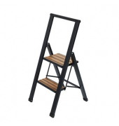 Klapptritt schwarz 2 Stufen, H: 94,0 cm