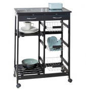 Servierwagen Bon Appetit schwarz 67,0 x 35,0 x 86,5 cm