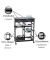 WENKO Servierwagen Bon Appetit schwarz 67,0 x 35,0 x 86,5 cm