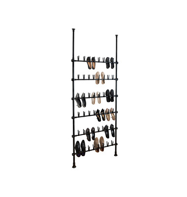 WENKO Teleskop-Schuhregal Herkules Shoes schwarz 94,0 x 9,0 x 165,0 - 300,0 cm