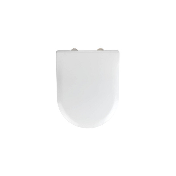 4008838303146 - WC-Sitz Exclusive Nr 5 aus antibakteriellem Duroplast mit Absenkautomatik Weiß Duroplast weiß Edelstahl rostfrei silber matt - weiß - Wenko 4008838303146 - WC-Sitz Exclusive Nr 5 aus antibakteriellem Duroplast mit Absenkautomatik Weiß Duroplast weiß Edelstahl rostfrei silber matt - weiß - Wenko