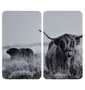 Herdabdeckplatten Highland Cattle schwarz