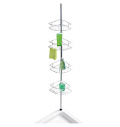 WENKO Teleskop-Duschregal Dolcedo silber 31,0 x 23,0 x 65,0 - 275,0 cm