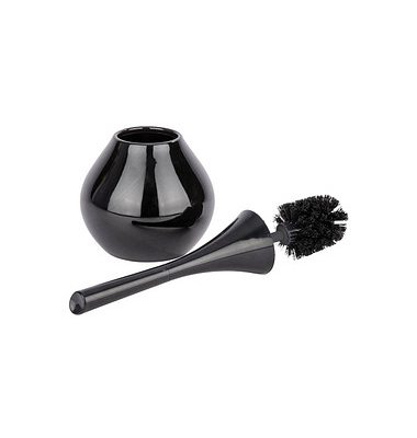 WENKO WC-Garnitur Flakon schwarz Stein