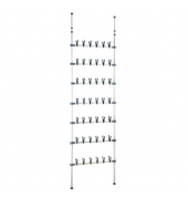 Teleskop-Schuhregal Atlas weiß 68,5 x 8,5 x 100,0 - 300,0 cm