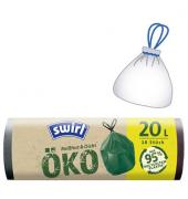 Müllbeutel 2695 Öko, grün, 20 Liter, mit Zugband, stark