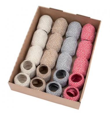 Eiknäuel Z435 1094 2012, weiße Sterne, 10mm x 12m, weiß/natur/blau/rot sortiert