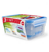 Frischhaltedosen-Set CLIP & CLOSE 5,87,29,9 cm hoch transparent