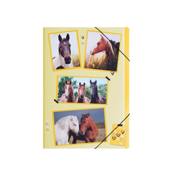 Pagna Zeichenmappe xoxo 21715-15, A4 mit Motiv, Polypropylen (PP), 3 Einschlagklappen, 2 Gummizüge (Eckspanngummis) 4009212059888 Pagn