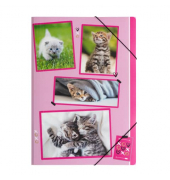 Zeichenmappe xoxo 21717-15, A4 mit Motiv, Polypropylen (PP), 3 Einschlagklappen, 2 Gummiz&uuml;ge (Eckspanngummis)