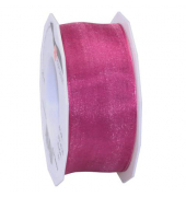 Zierband Draht 40mm-25m magenta