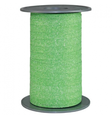 Ringelband 185 09-630, Glitter, 10mm x 100m, grün