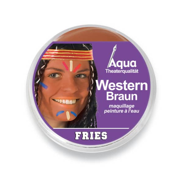 6 Stück Fries Theaterschminke Aqua braun 4009384304151 FRIES 15 Gramm