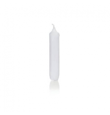 Christbaumkerzen 101008.004 ohne wei&szlig; 77x15mm (Hx&Oslash;) ca. 1,5 Stunden Brenndauer