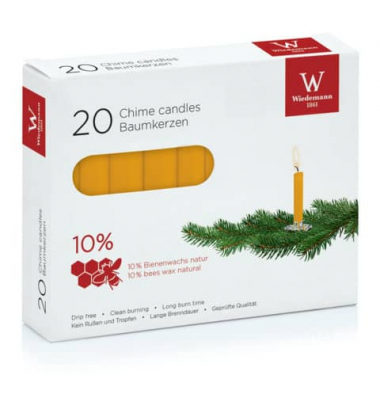 Christbaumkerzen 112005.002 ohne natur 100x13mm (Hx&Oslash;) ca. 1,5 Stunden Brenndauer