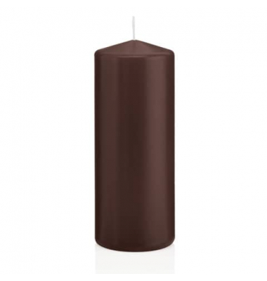 Stumpenkerzen 218118.090 schoko 150x60mm (HxØ) ca. 54 Stunden Brenndauer