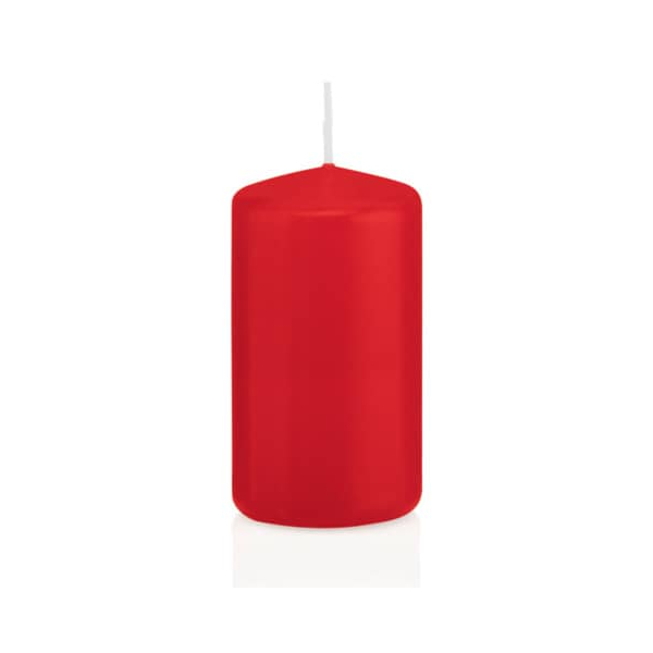 2 Stück Wiedemann Stumpenkerzen 218109.001 rot 100x50mm (HxØ) ca. 23 Stunden Brenndauer 4009406274004 Wiedemann