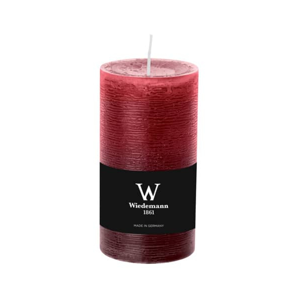2 Stück Wiedemann Stumpenkerzen Marble Rustik 281005.067 bordeaux 130x68mm (HxØ) ca. 54 Stunden Brenndauer 4009406502770 Wiedemann