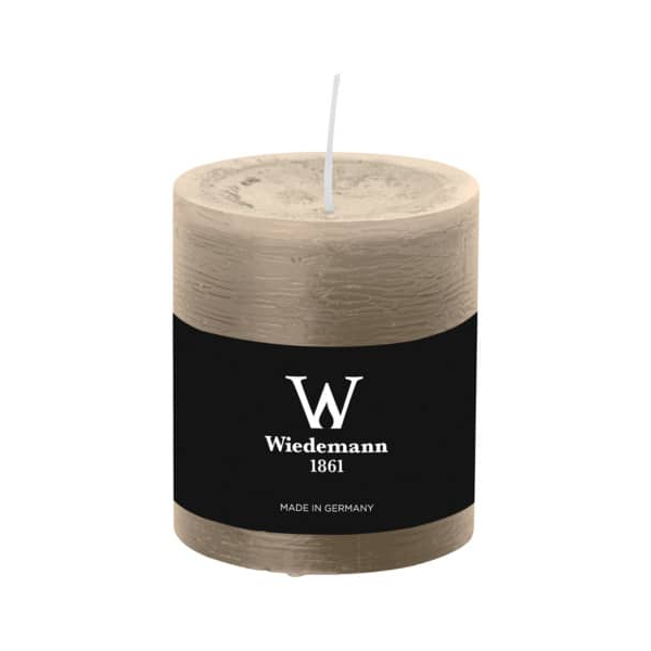 2 Stück Wiedemann Stumpenkerzen Marble Rustik 281003.100 schlamm 80x68mm (HxØ) ca. 34 Stunden Brenndauer 4009406506075 Wiedemann