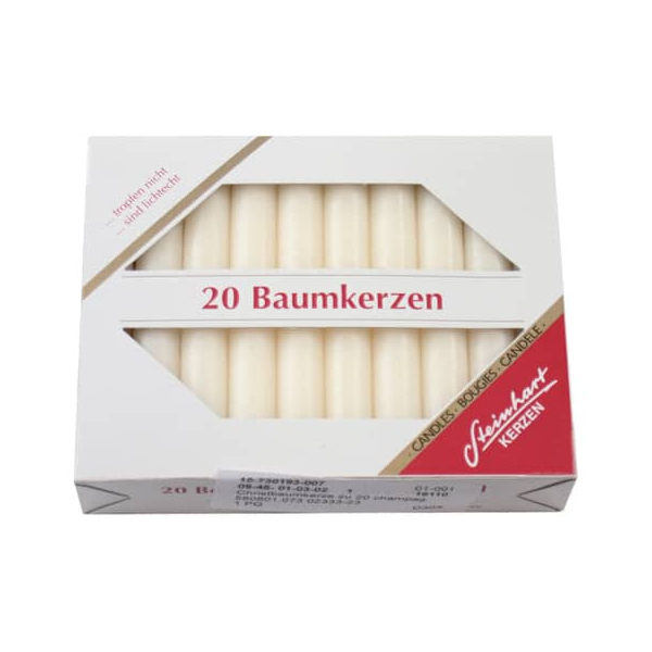 Wiedemann Christbaumkerzen 580801.073 ohne champagner 96x12,5mm (HxØ) ca. 1,5 Stunden Brenndauer 4009406675580 Wiedemann 20 Stück