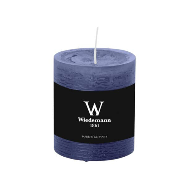2 Stück Wiedemann Stumpenkerzen Marble Rustik 281003.006 dunkelblau 80x68mm (HxØ) ca. 34 Stunden Brenndauer 4009406806137 Wiedemann