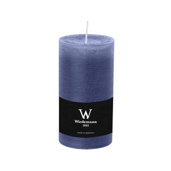 2 Stück Wiedemann Stumpenkerzen Marble Rustik 281005.006 dunkelblau 130x68mm (HxØ) ca. 54 Stunden Brenndauer 4009406806151 Wiedemann