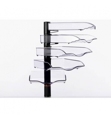 Briefablage Schalenset 720+5005+000, B4, anthrazit, Kunststoff