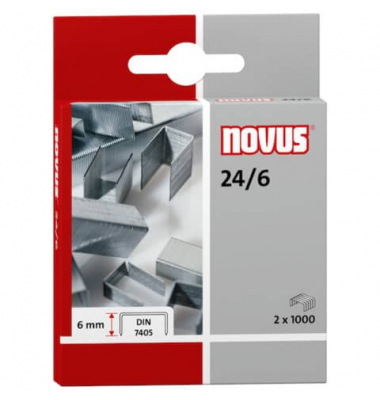 Heftklammern 24/6, 040-0180, Stahldraht verzinkt