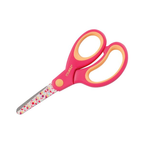 5 Stück Dahle Kinderschere Kids Sweets, Spezialstahl, 13cm, rosa/gelb 4009729060766 Dahle