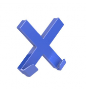 Magnet Mega XL Cross  blau