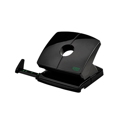 Bürolocher B220 RE+NEW 025-0650, schwarz, bis 20mm 20 Blatt, mit Anschlagschiene