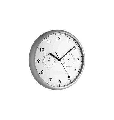 TFA Wanduhr 98.1072 silber Kunststoff TFA Wanduhr 98.1072 silber Kunststoff