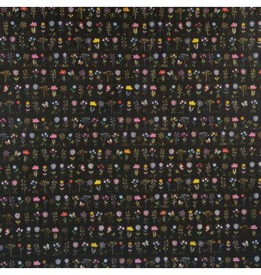 Geschenkpapierzuschnitte Fantasie 01 180, Blumen, 50cm x 70cm, schwarz/bunt Geschenkpapierzuschnitte Fantasie 01 180, Blumen, 50cm x 70cm, schwarz/bunt