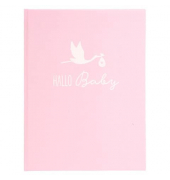 Babytagebuch Storch rosa