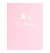 Babytagebuch Storch rosa