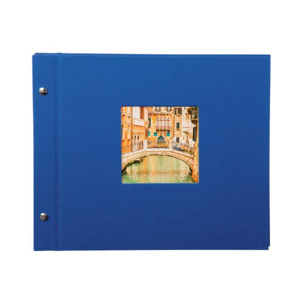 4009835269756 - 26975 Archivierung -Fotoalben- Bella Vista blau  30x25 Schraubalbum 40 schwarze Seiten 26975 4009835269756