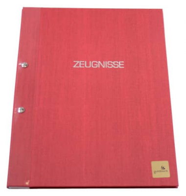 Zeugnismappe Colours 36001, rot, A4, mit 12 Hüllen