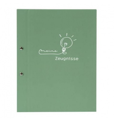 Zeugnismappe frech & frei 36 130, moosgrün, A4, mit 12 Hüllen