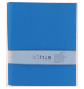 Ringbuch LINUM 37916, A4 4 Ringe 30mm Ring-&Oslash; Leinen blau