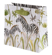 Geschenktasche 46 412 Wild Life, allgemein, Schleifenband, Zebra, 25cm x 18cm