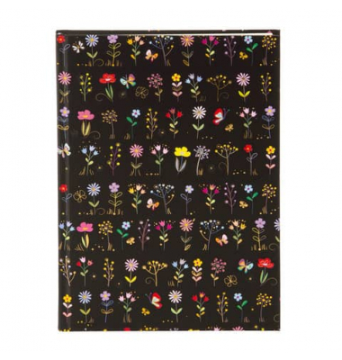 Notizbuch 64 180, Small & Brave black, schwarz, A5, blanko, 100g, 100 Blatt / 200 Seiten