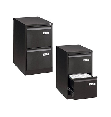 Hängeregistraturschrank Light IPCCA12633 1bahnig 2Schübe sw